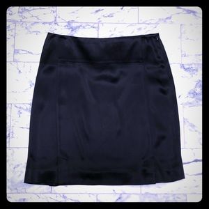 Black mid length skirt with mini slits